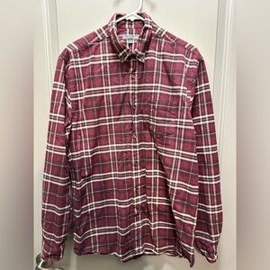 Slate & Stone Size XL Maroon Plaid Flannel Shirt EUC